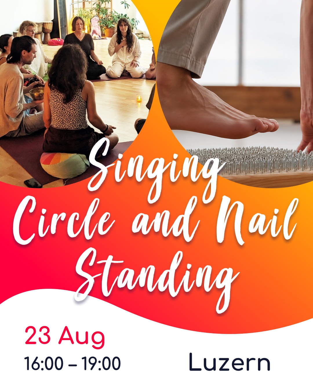 Singing Circle of Improvisation Soul and Nail Standing in Luzern.