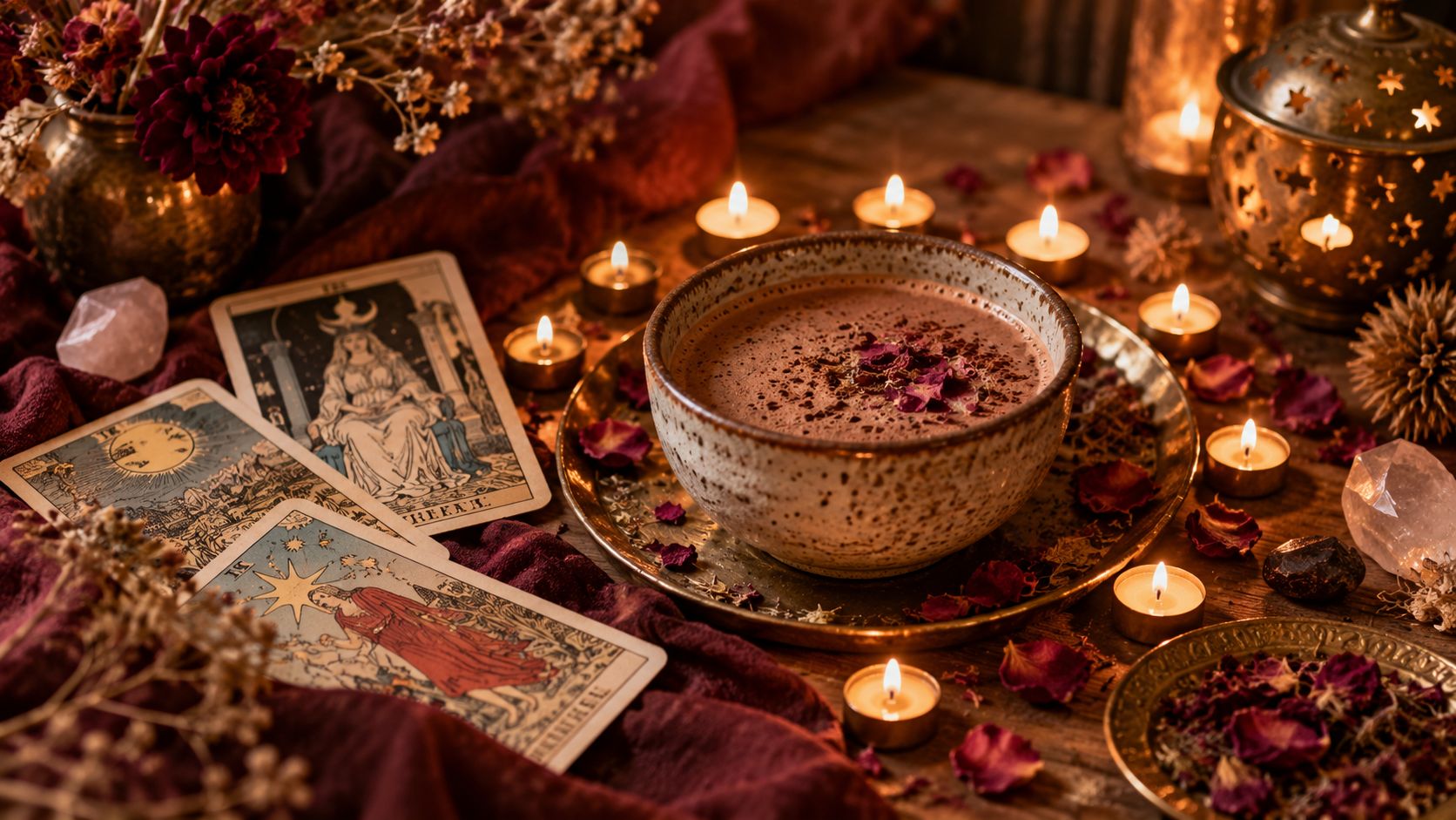 CACAO MEETS TAROT  Zeremonieller Kakao, intuitive Tarot-Impulse und ein besonderer Ort, an dem du dir selbst wieder näherkommen darfst. Mit Linda Breckner & Jasmin Werner