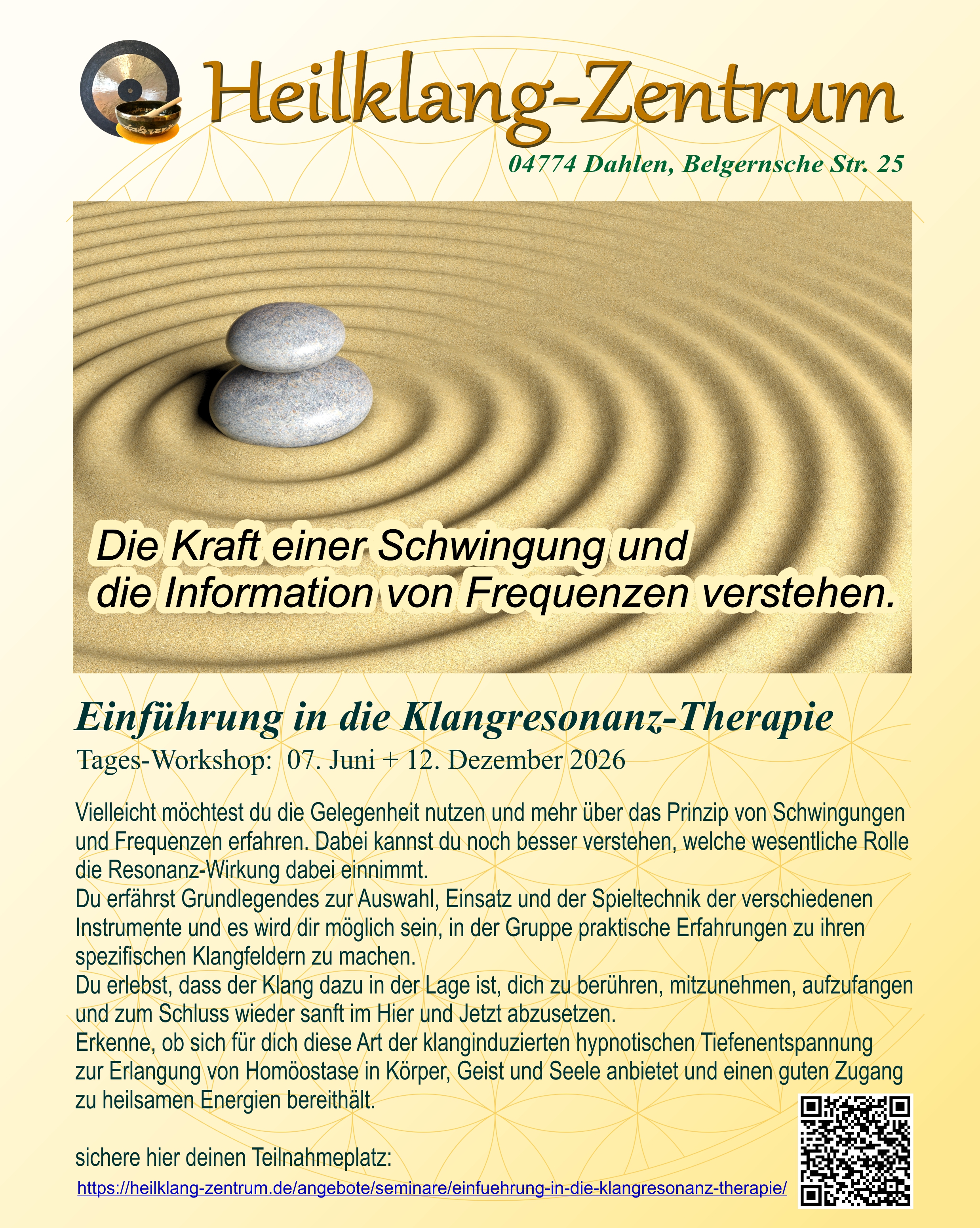 Tages-Seminar:  Einführung in die Klangresonanz-Therapie