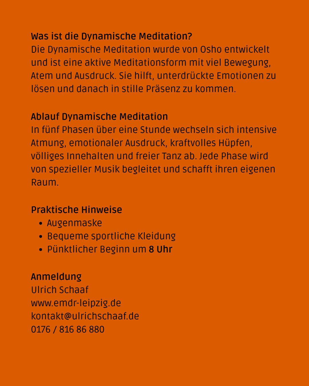 Dynamische Meditation in Leipzig, photo 2