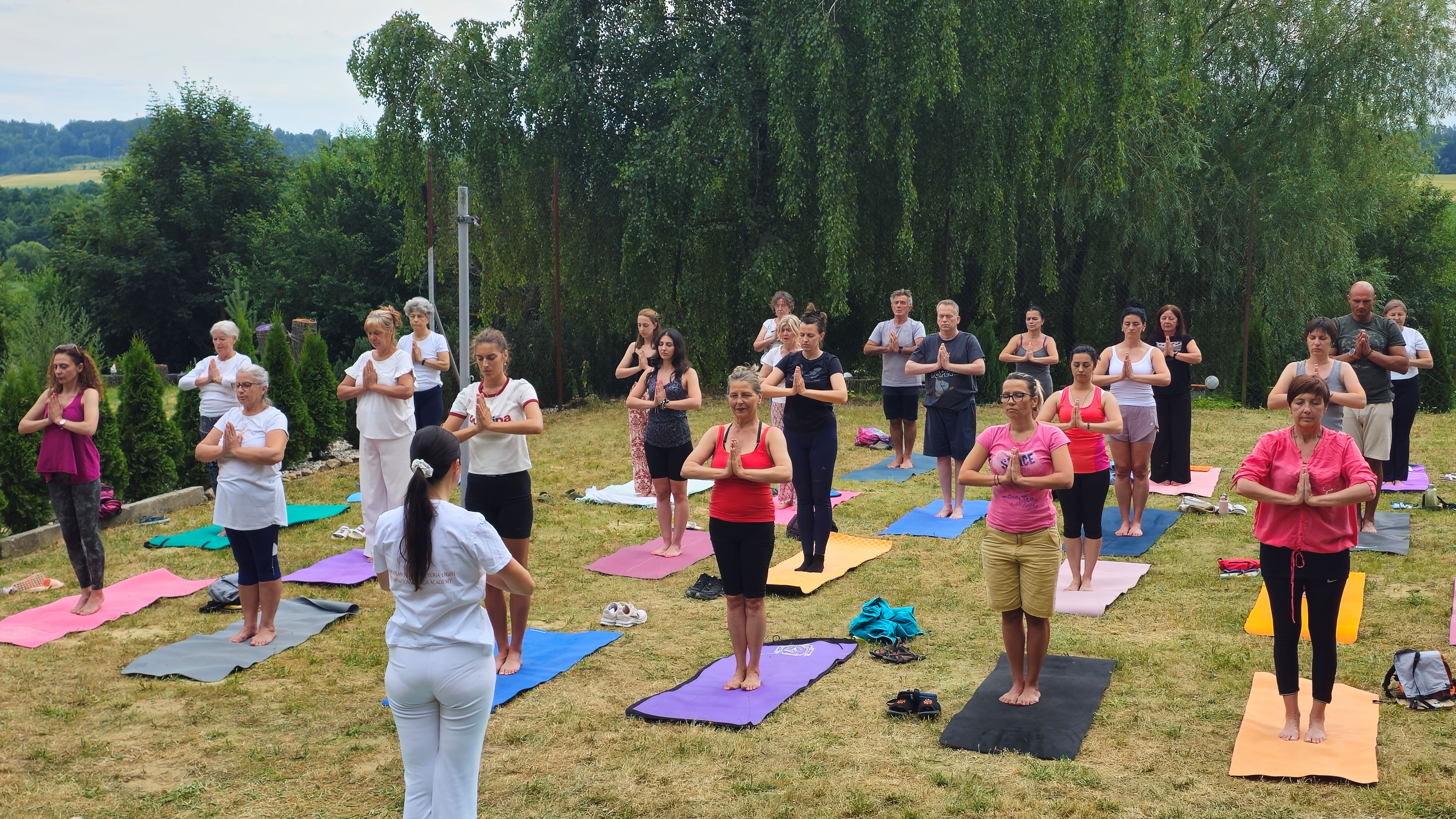 asana practice at the European House of Yoga Light 