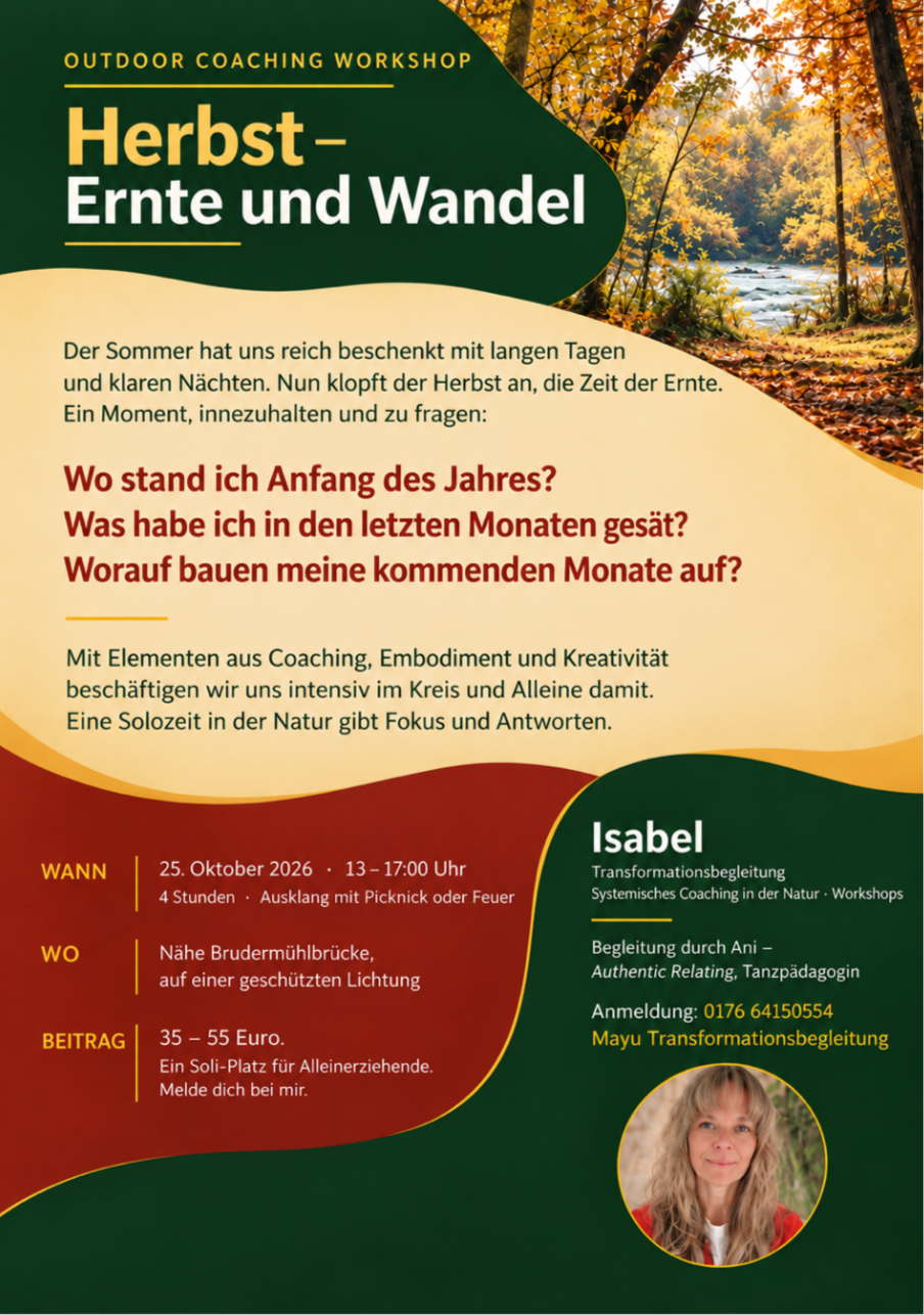 outdoor coaching workshop, embodiment