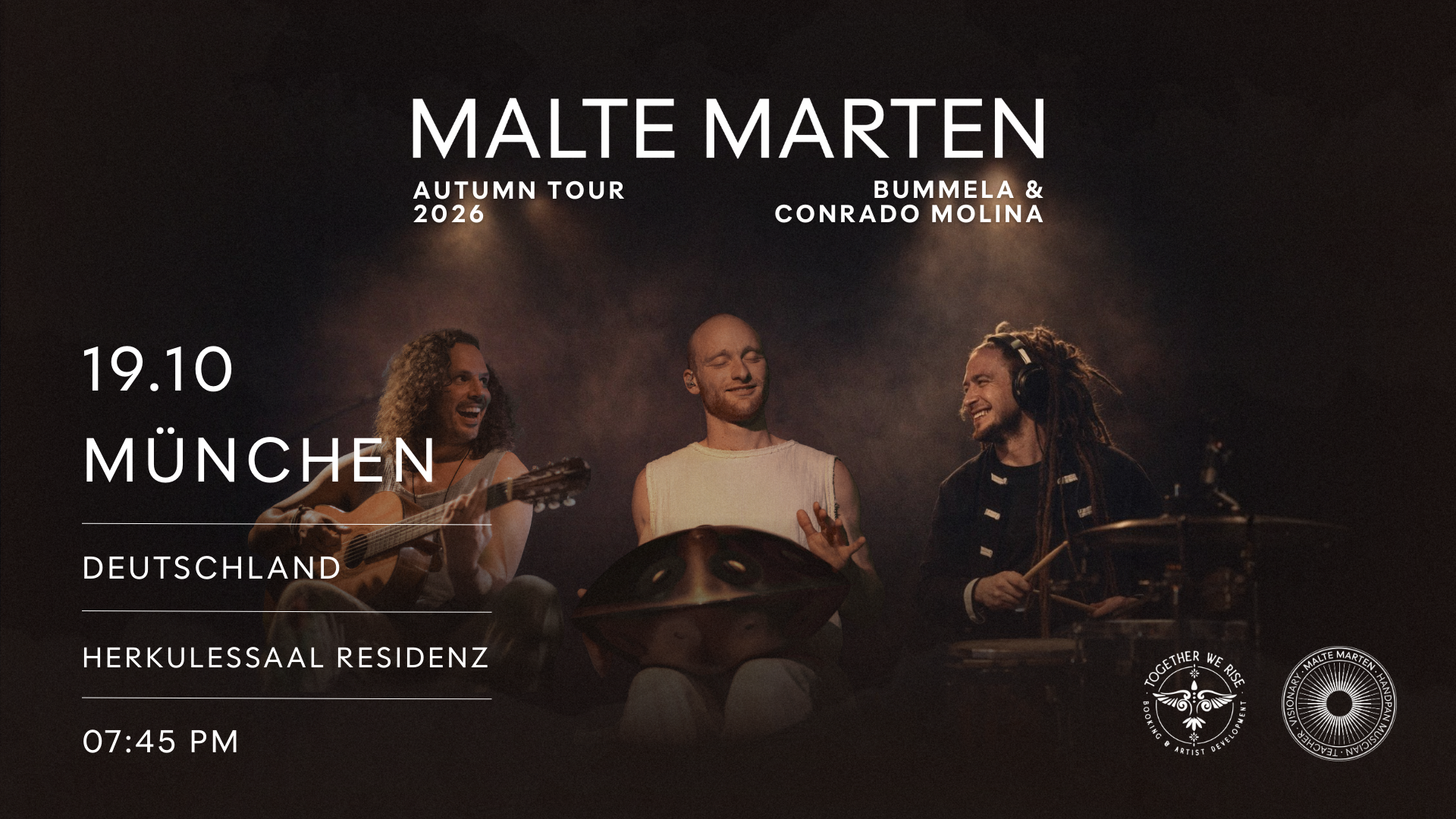 Malte Marten Trio Live in München | Handpan Improvised Concert