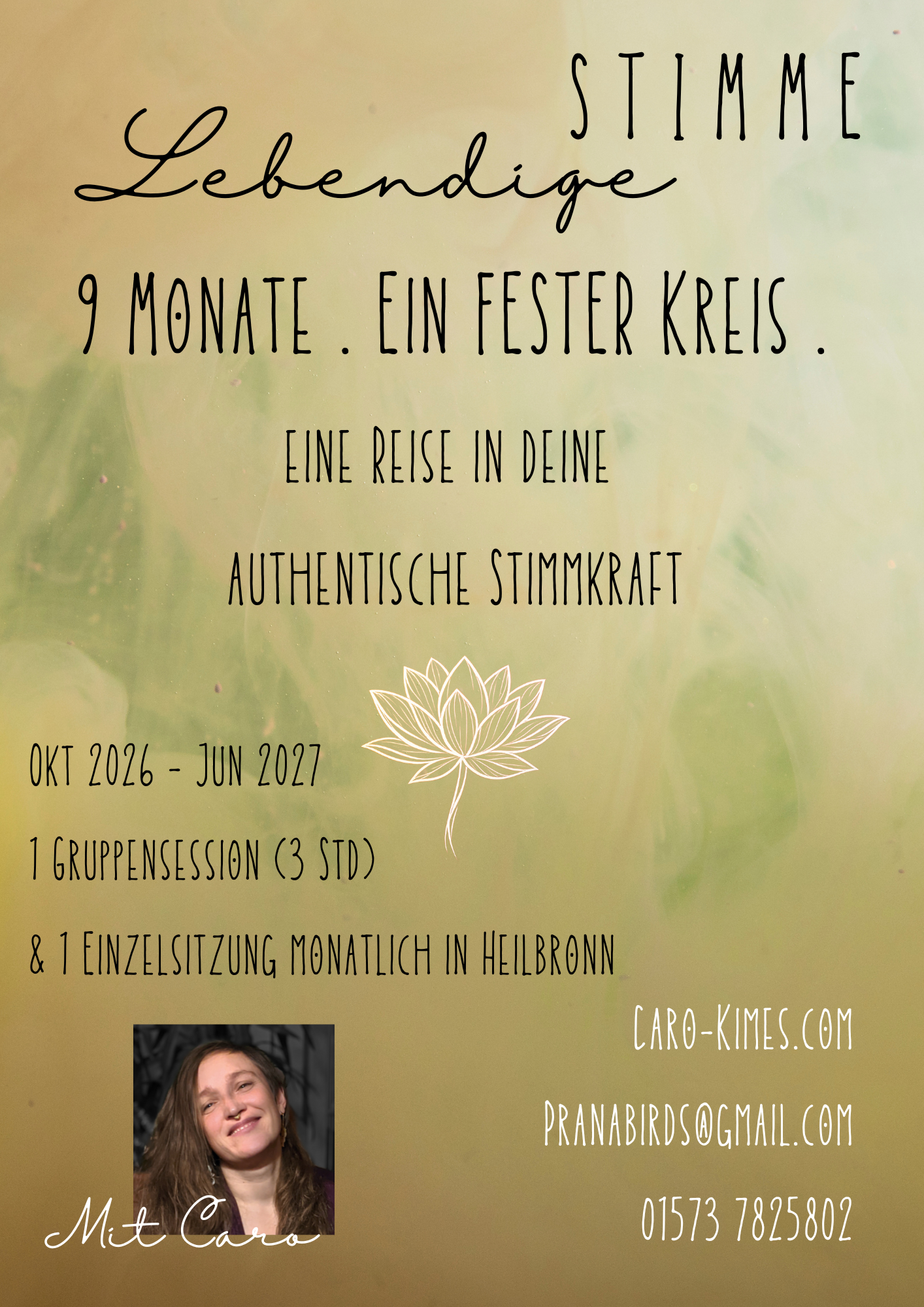Lebendige Stimme – Ein fester Kreis: Stimmtherapeutische Gruppen- und Einzelarbeit (9 Monate) - In Heilbronn 