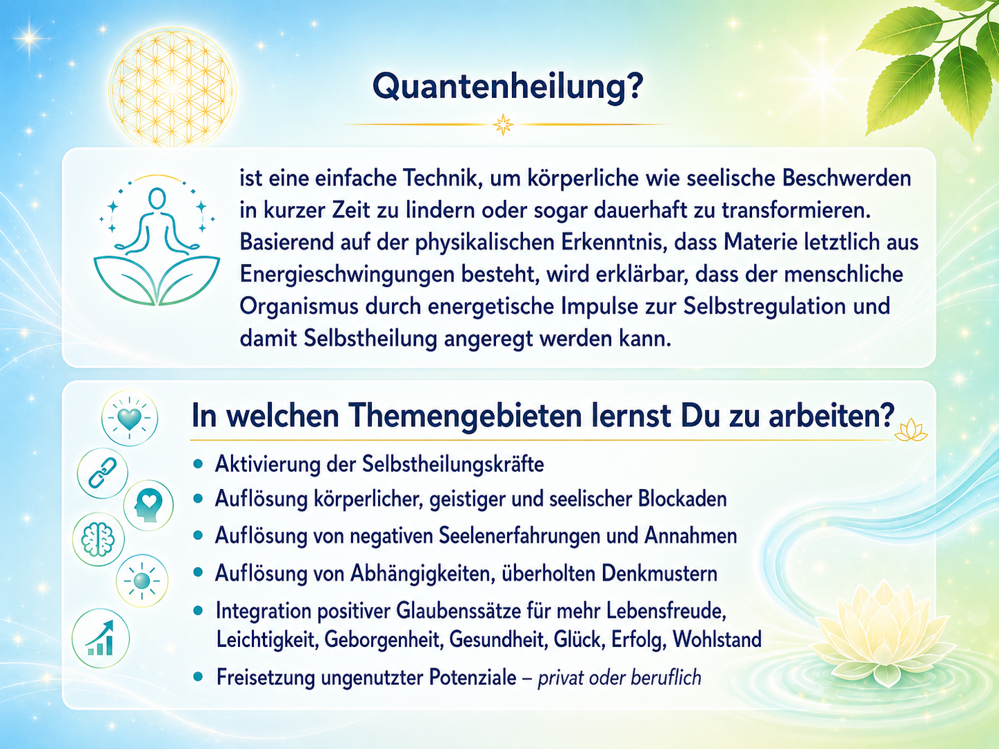 Themen Quantenheilung wo hilft es ?
