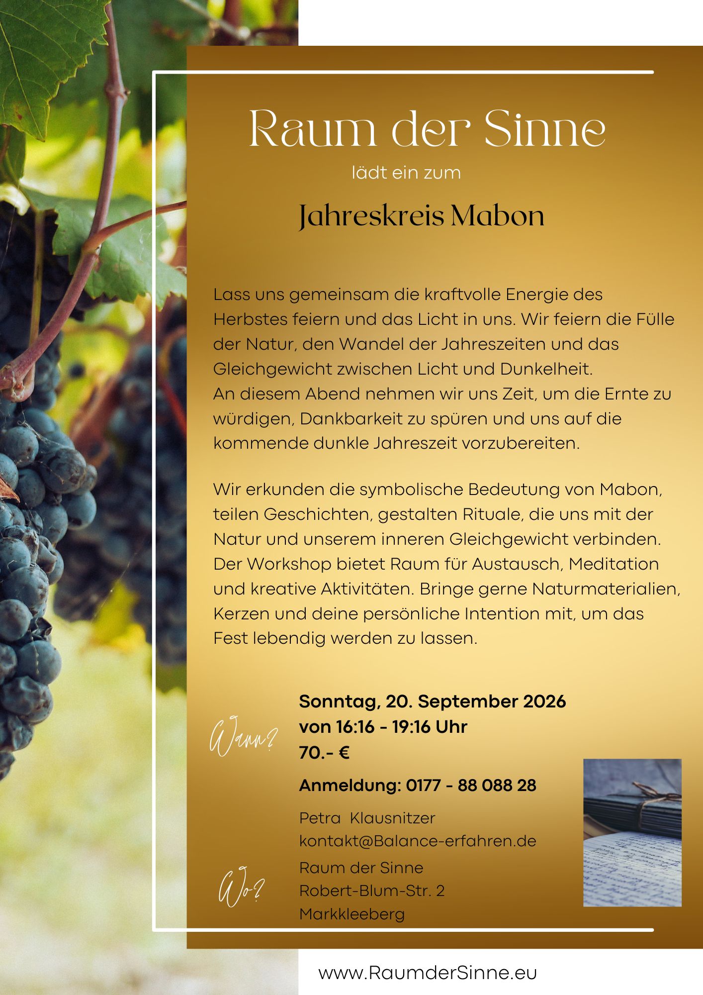 Kreativ-Workshop "Mabon" zur Herbst-Tag- und Nachtgleiche