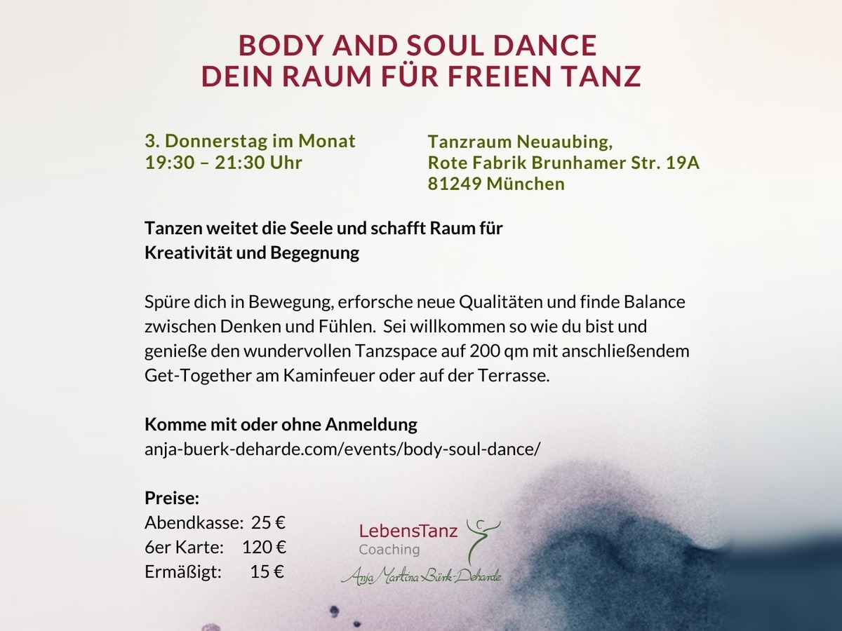 Body and Soul Dance - Dein Raum für freien Tanz auf 200 qm