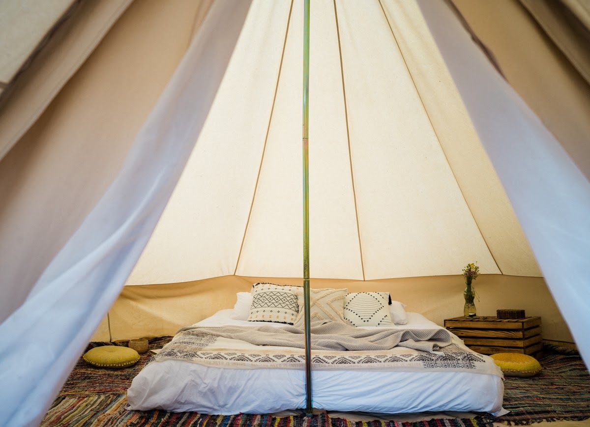 Shared glamping tent