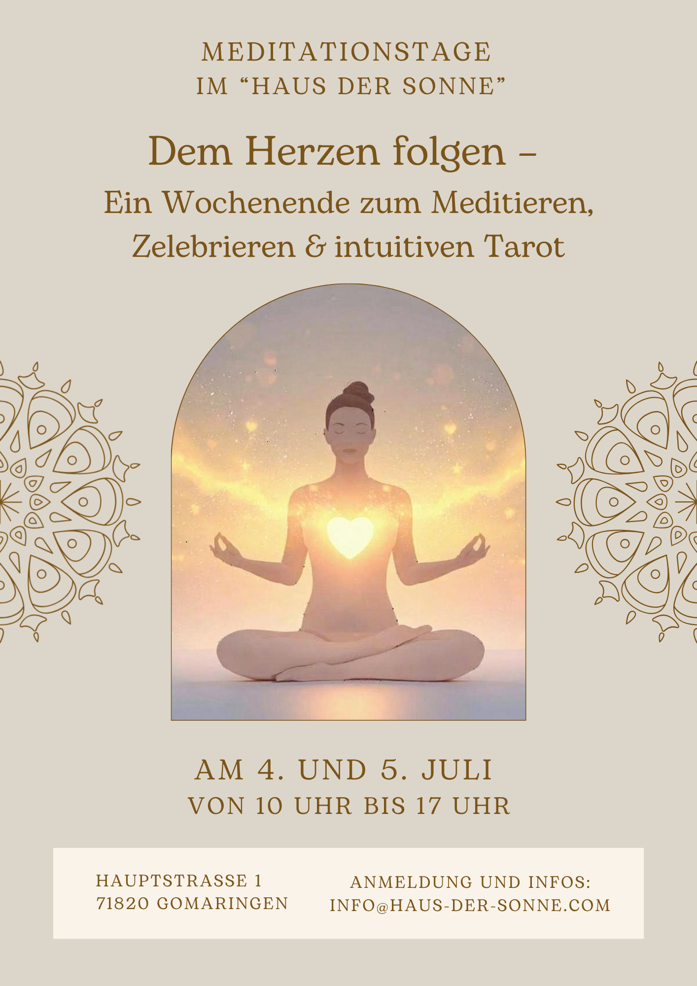 Dem Herzen folgen - Ein Wochenende zum Meditieren, Zelebrieren & intuitiven Tarot