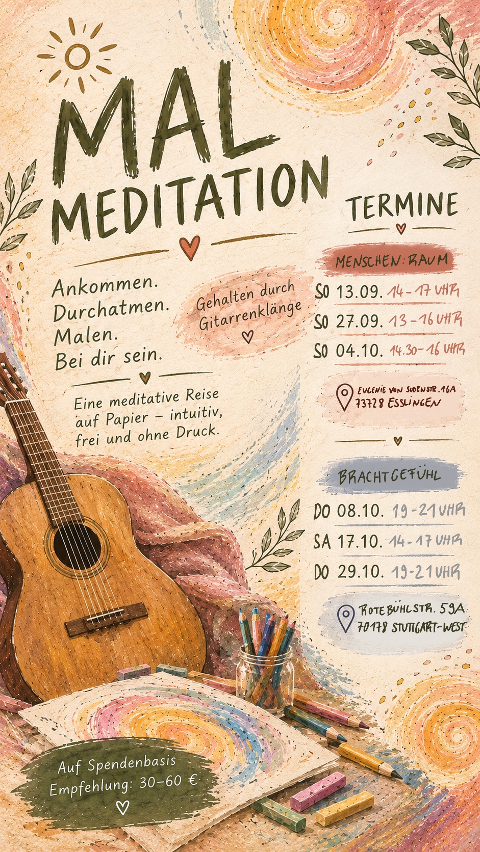 MALMEDITATION / KREATIVER AUSDRUCKSRAUM IN ESSLINGEN