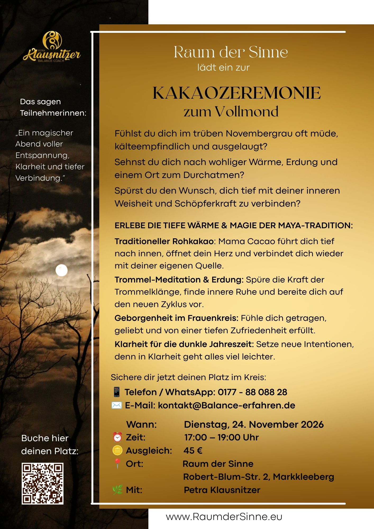 Kakaozeremonie zum Vollmond