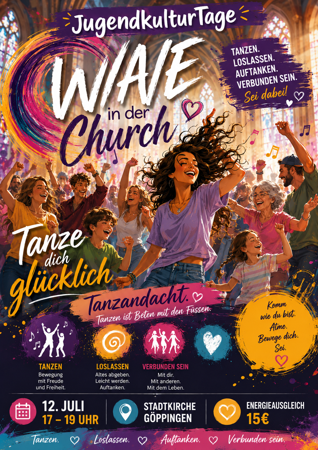 Wave in der Church: Tanz Andacht in der Stadtkirche Göppingen