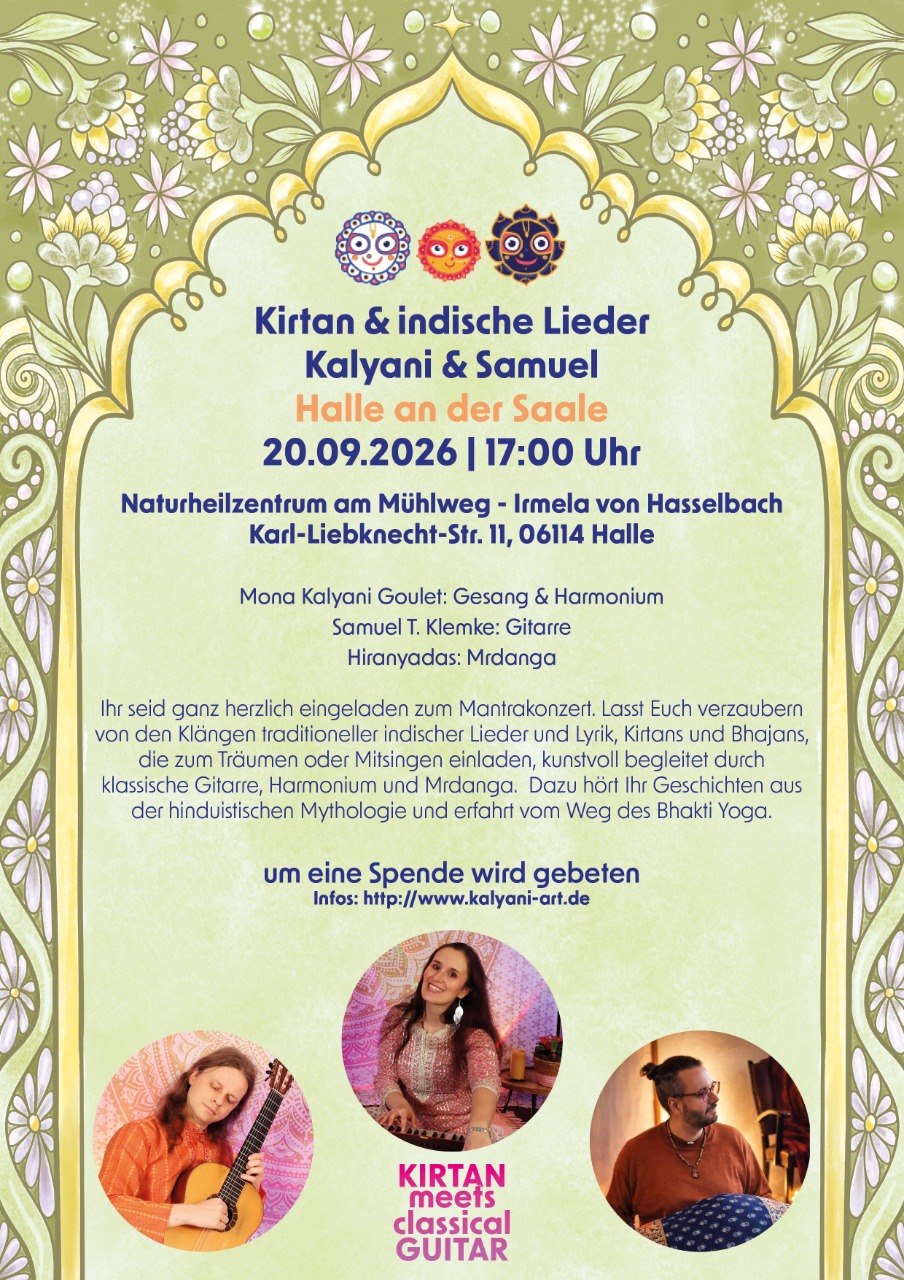 Kirtan & Indische Lieder mit Kalyani, Samuel und Hiranya Das