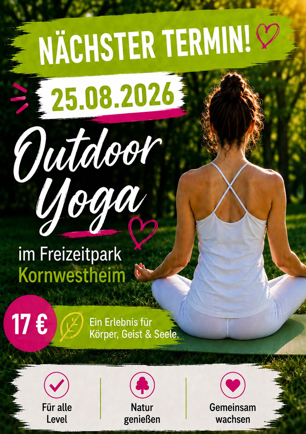 Yoga im Freien in Kornwestheim- Raus in die Natur - 25. August 2026