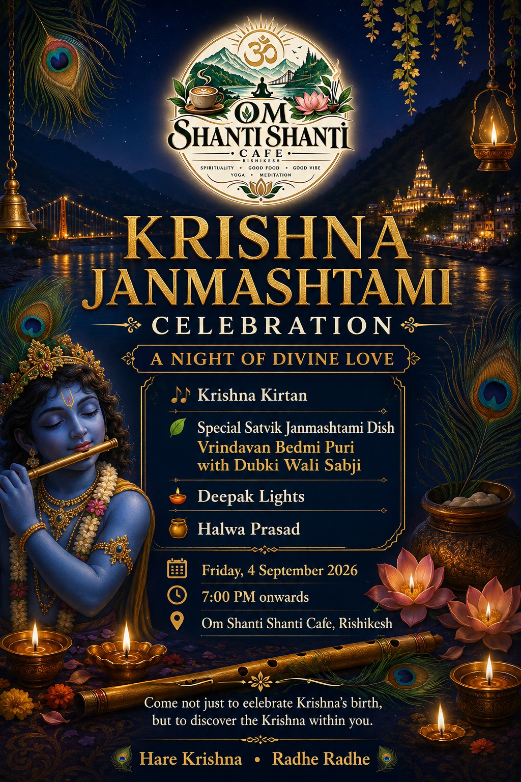 Krishna janmashtmi celebration with mother Ganga 