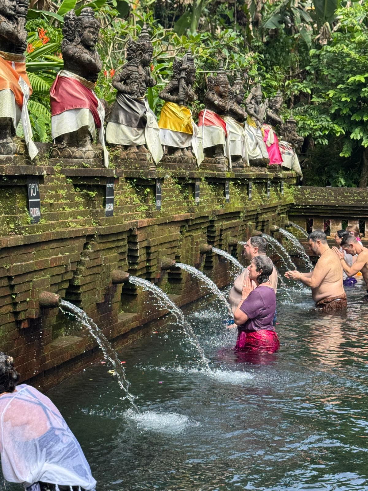 Water purification ceremony in Bali
