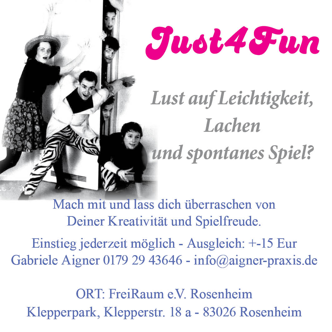 Just4Fun - Improspiel in Rosenheim - Lust auf Leichtigkeit, Lachen & spontanes Spiel?