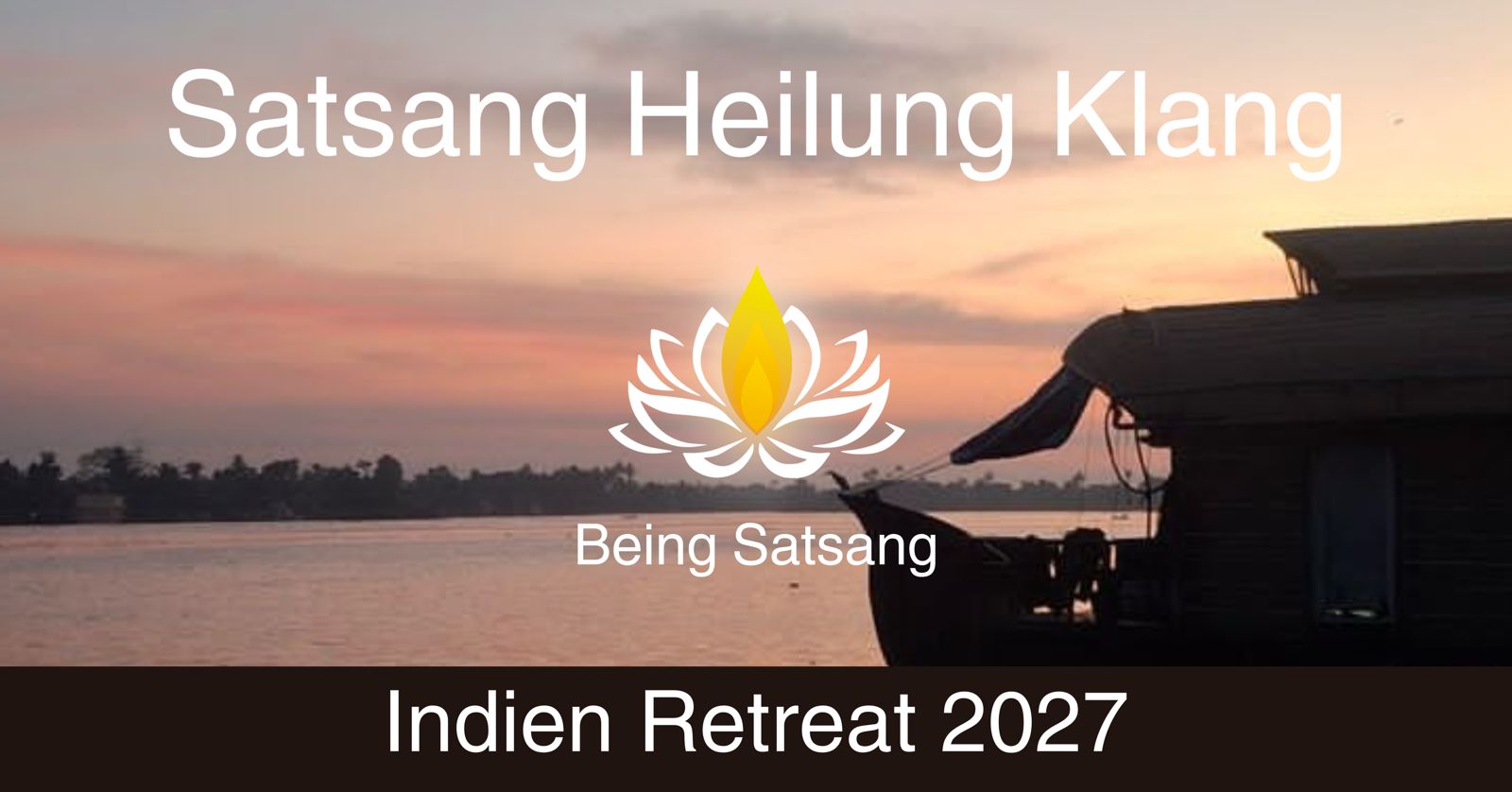 Satsang Heilung Klang Retreat auf einem Hausboot