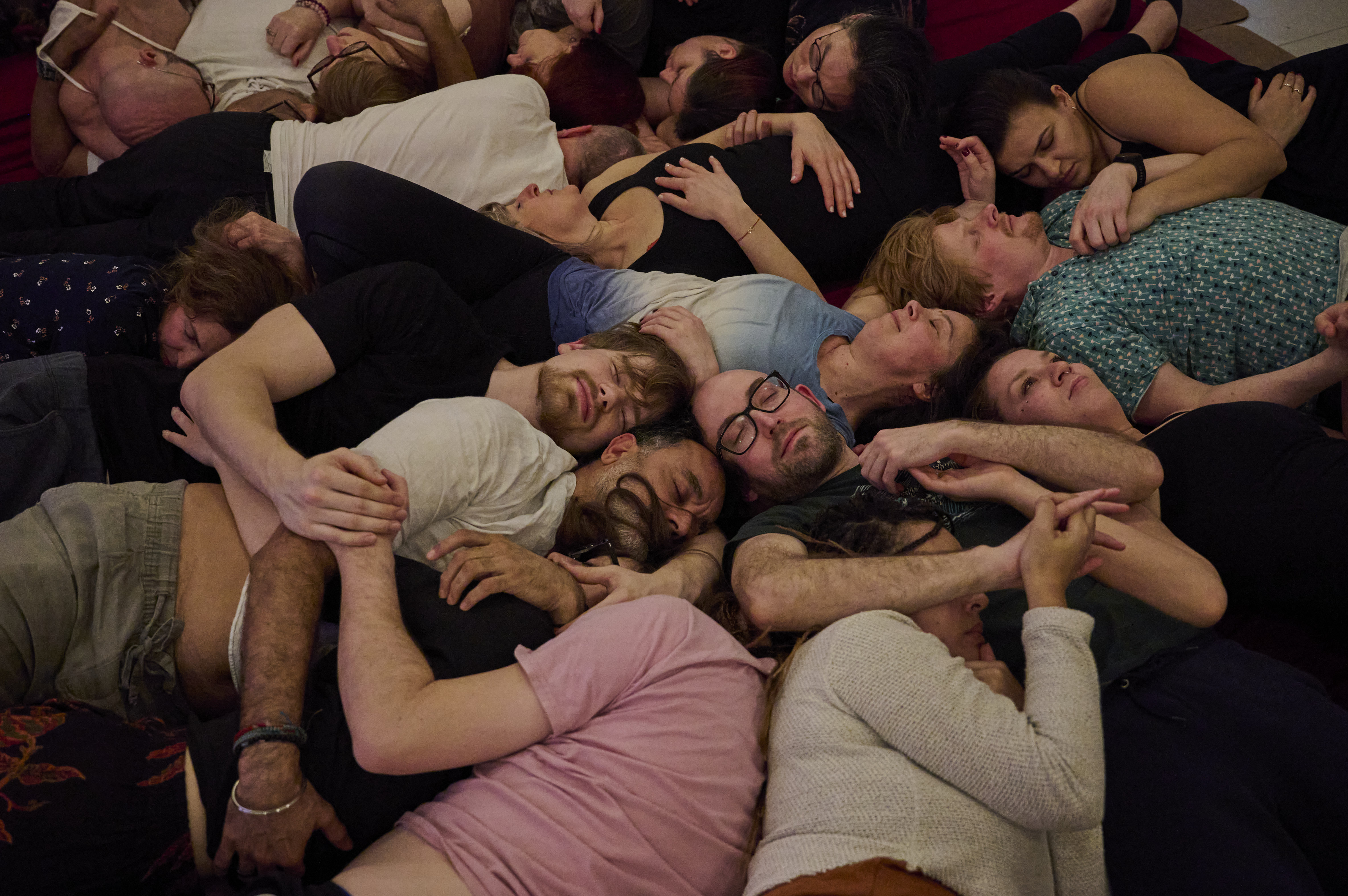 Participants enjoying authentic connection during a Primal Play practice