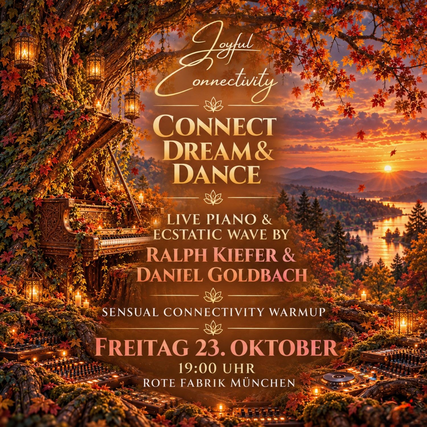 Hybrid Piano & Live DJ Performance, Special Connectivity Warmup & Organic Raw Cacao