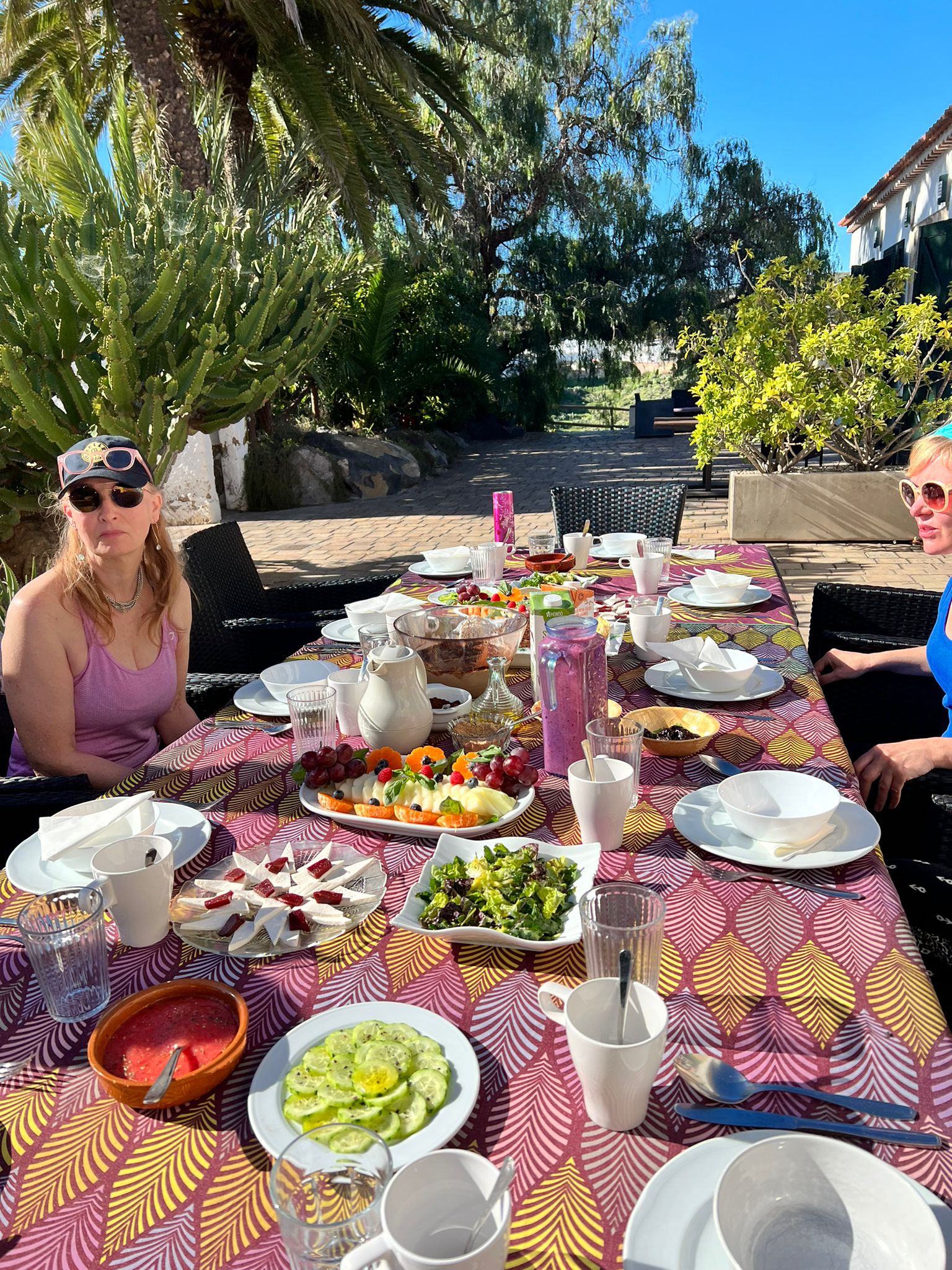Breakfast under the morning sun