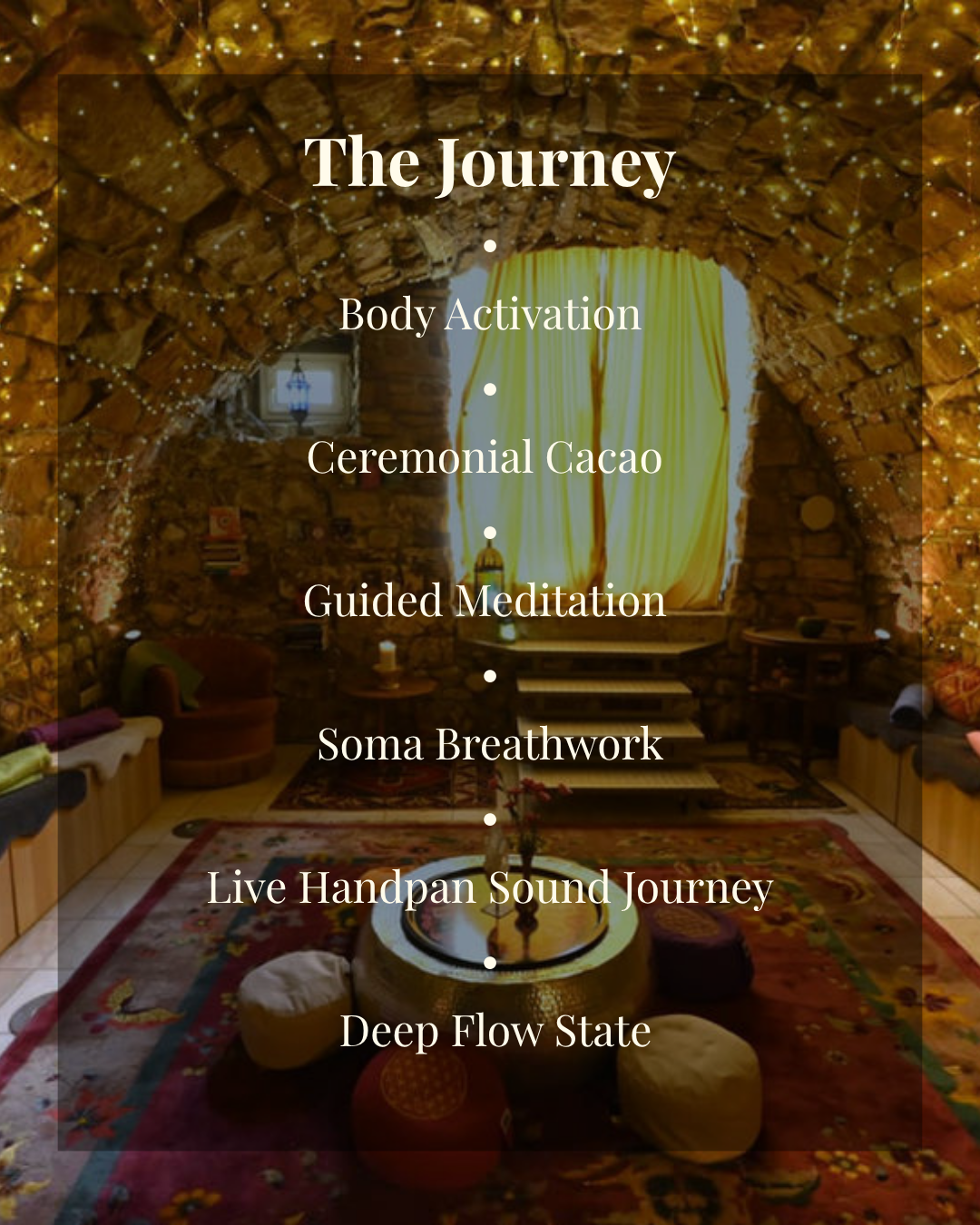 The Journey: Body Activation, Ceremonial Cacao, Guided Meditation, Breathwork, Sound Journey