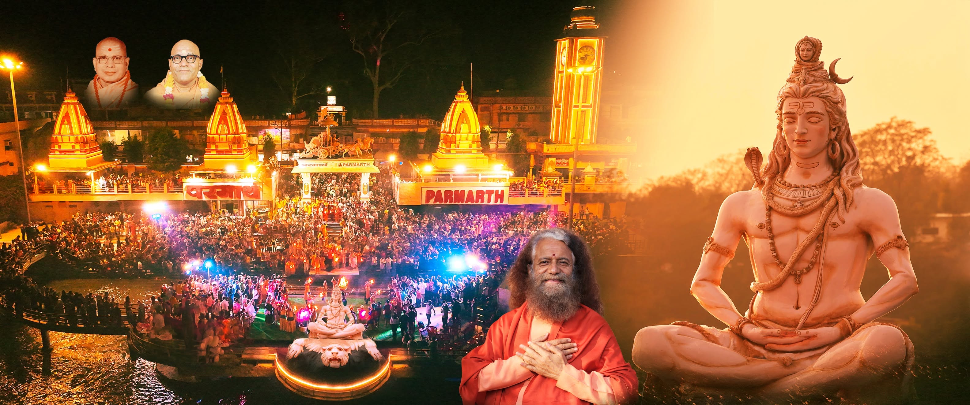 Parmarth Niketan Ashram Rishikesh backdrop