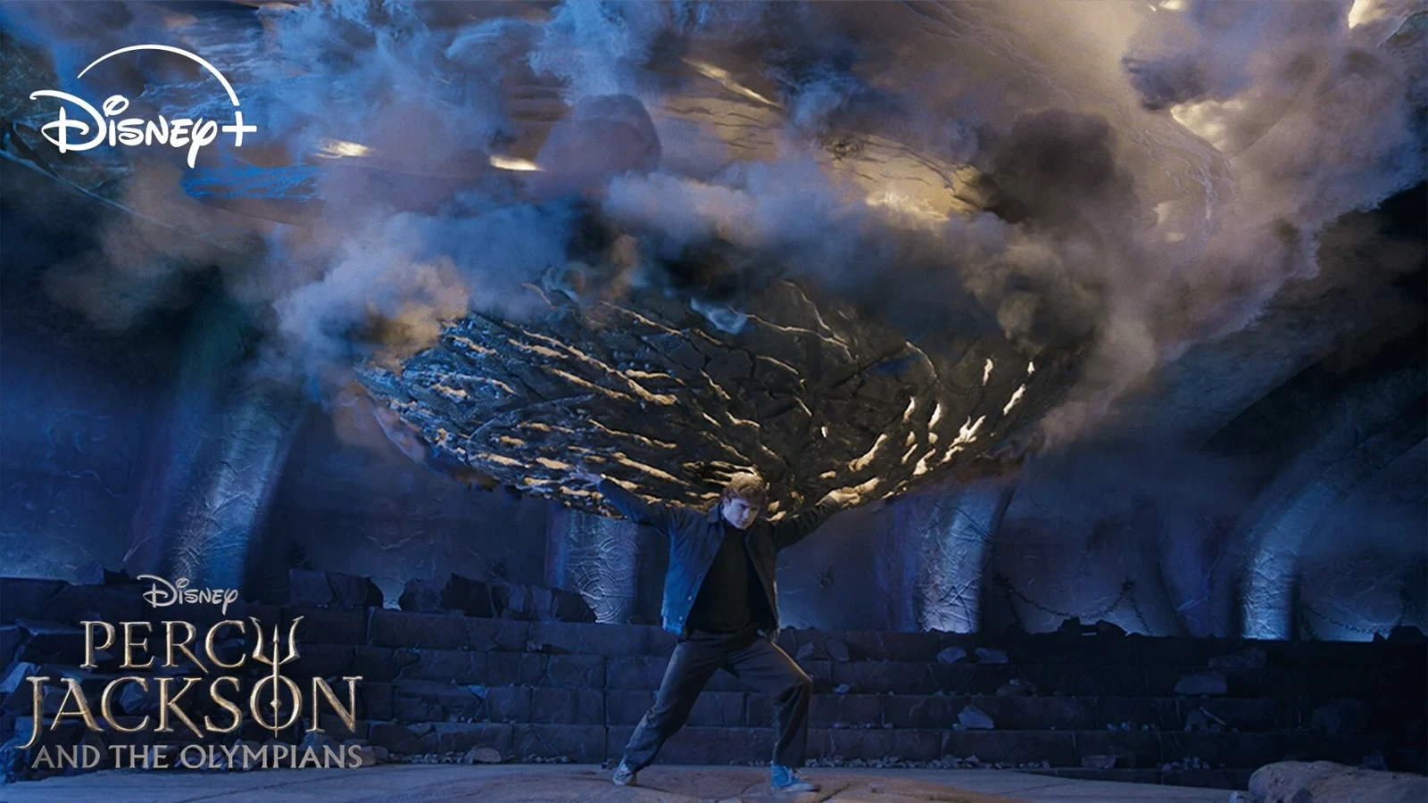Arte del teaser de la temporada 3 de Percy Jackson y los dioses del Olimpo