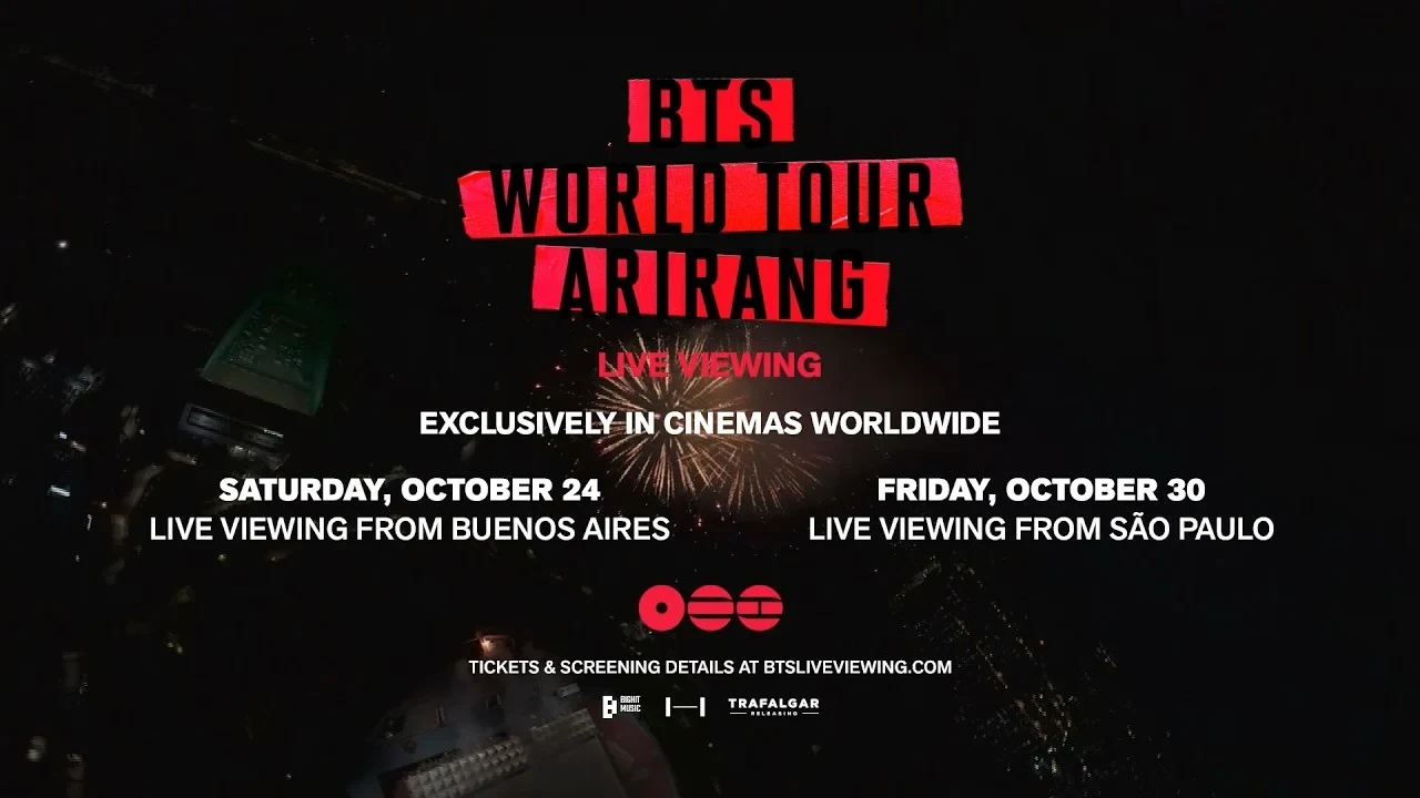 Afiche del live viewing de BTS World Tour Arirang