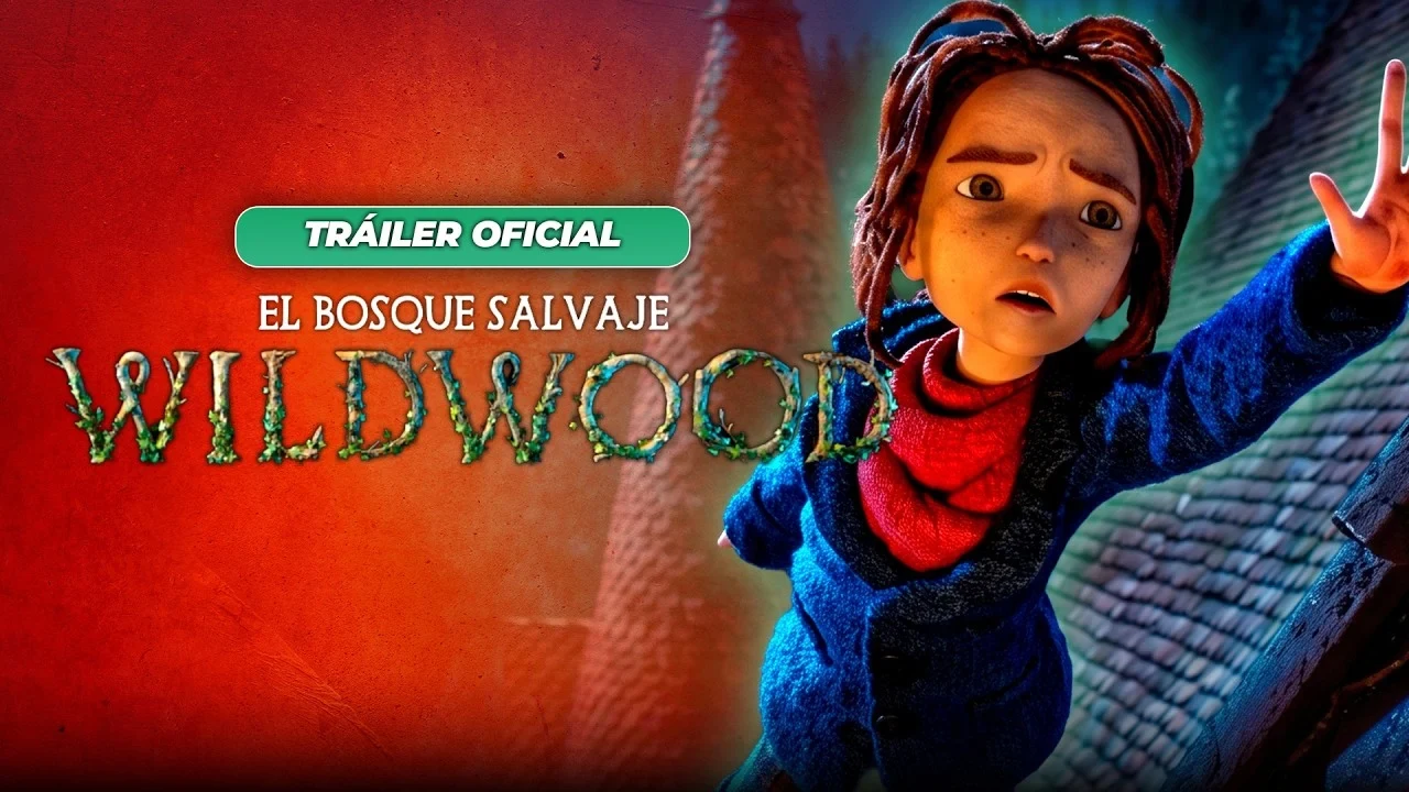 Afiche del tráiler de Wildwood: el bosque salvaje con una joven en primer plano