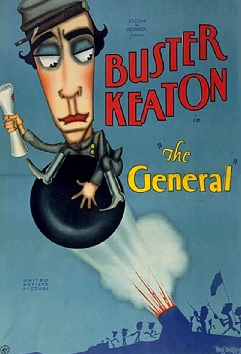 Afiche original de The General, de 1926, con Buster Keaton