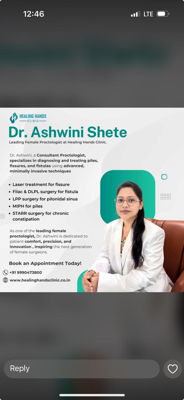 We provide excellent service in case of fistula, haemorrhoids, fissure, pilonidal sinus, fibroedenoma, abscess, cyst etc