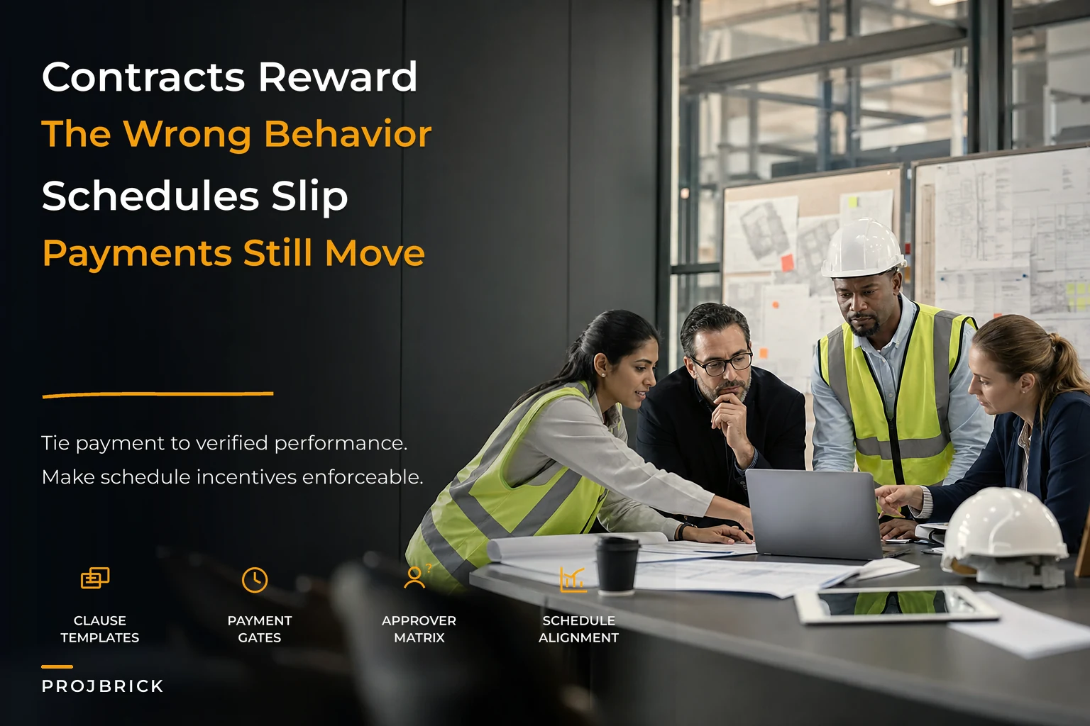 Commercial contract governance that aligns incentives and schedule