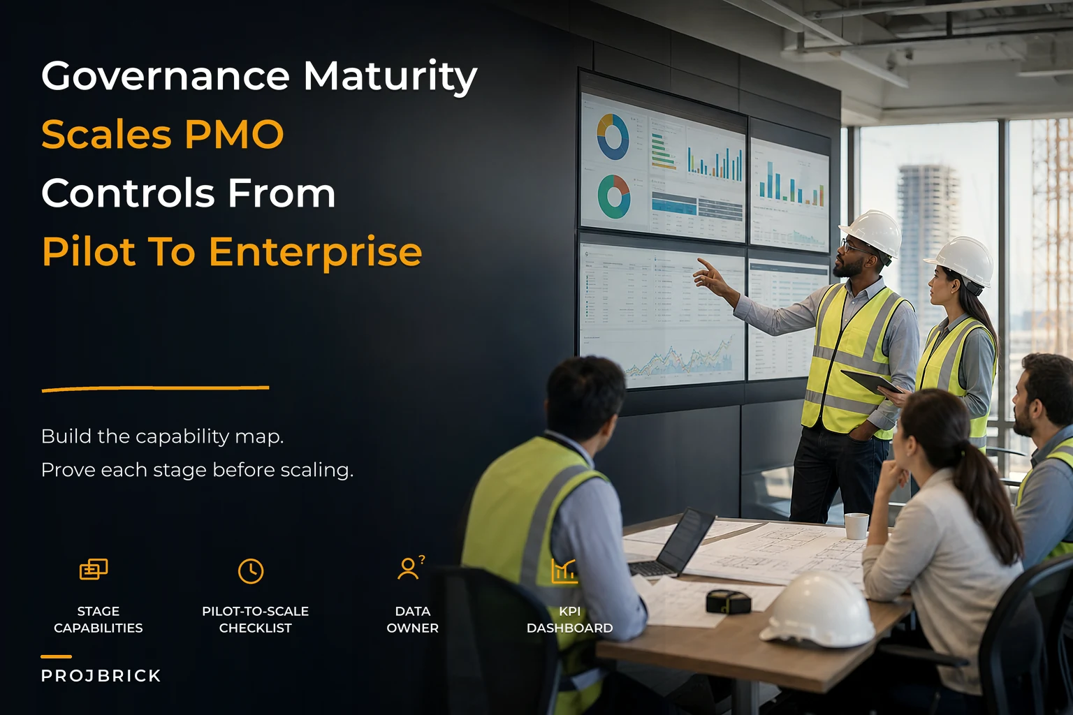 Construction governance maturity model for scaling PMO controls