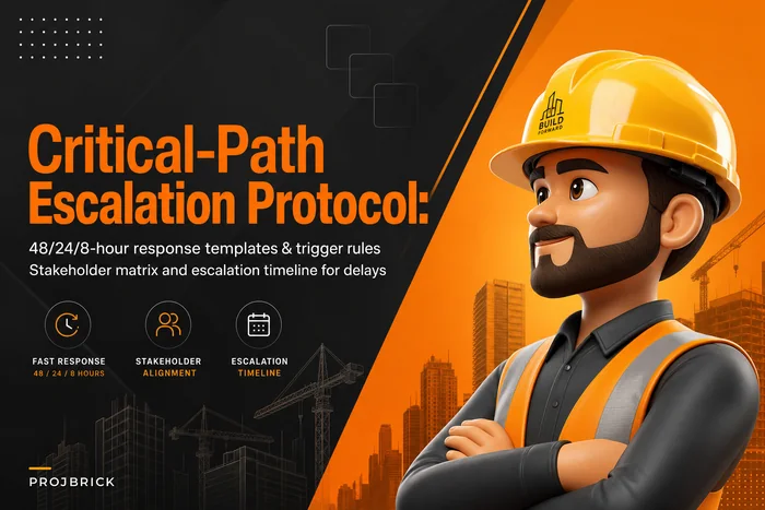 Critical-path escalation protocol: 48/24/8-hour templates and trigger rules for delays