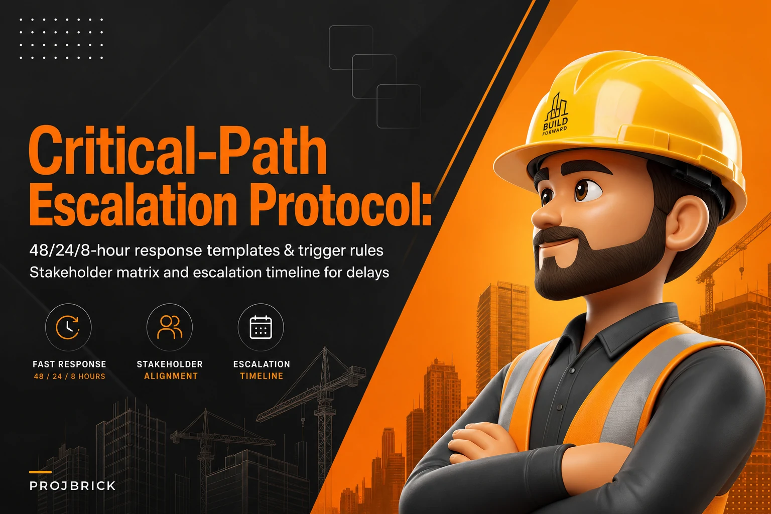 Critical-path escalation protocol: 48/24/8-hour templates and trigger rules for delays
