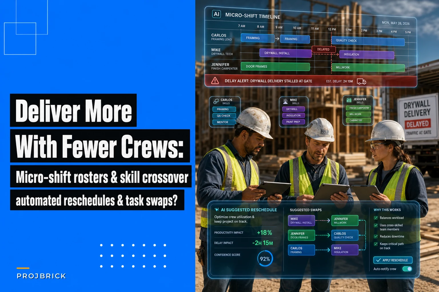 Deliver more with fewer crews: a small-crew multi-trade scheduling system with skill-crossover rosters