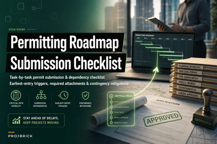 Permitting critical-path checklist for urban projects: submission dependencies and earliest-entry triggers