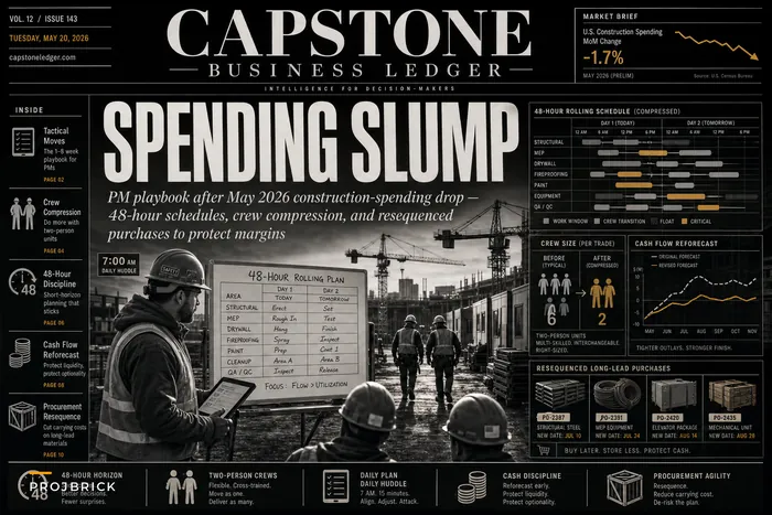 Responding to a Softening Construction Market: Tactical scheduling, crew compression and procurement moves PMs should make now