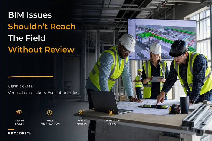 Stop model issues reaching the field: a BIM‑to‑field coordination workflow with verification packets and escalation rules