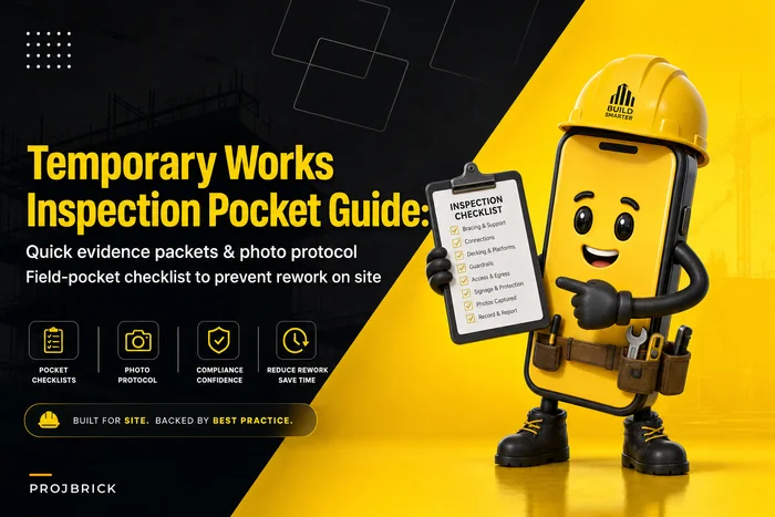 Temporary works inspection pocket guide: quick evidence packets and photo protocol to avoid rework