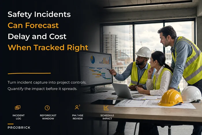 Translate safety incidents into schedule and cost forecasts: an incident‑to‑controls system for PMs