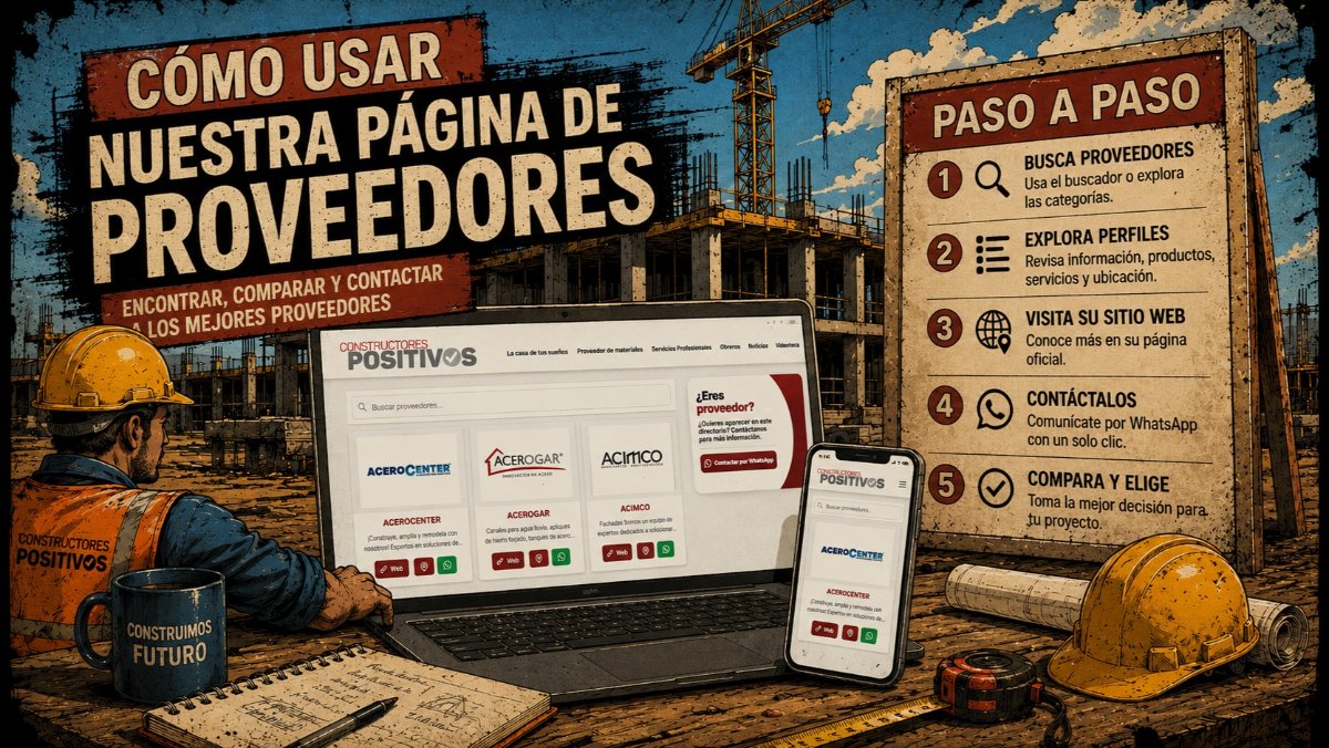 Cómo encontrar proveedores para su proyecto en Constructores Positivos
