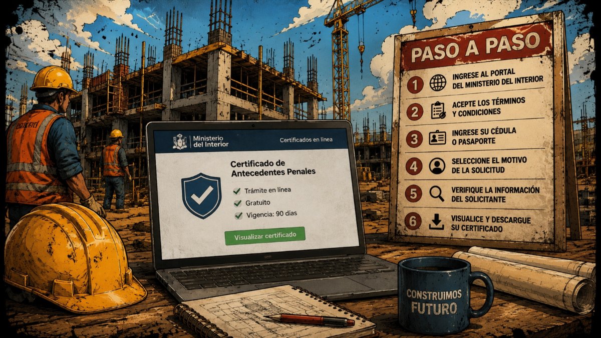 Cómo obtener el certificado de antecedentes penales en Ecuador para trabajar en construcción