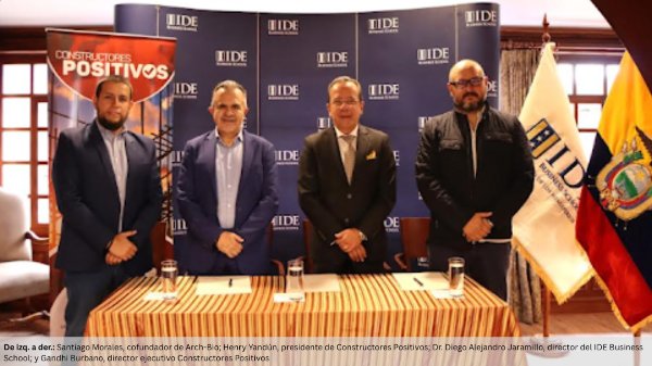 Alianza entre IDE Business School y Constructores Positivos impulsa formación para empresas familiares en Ecuador