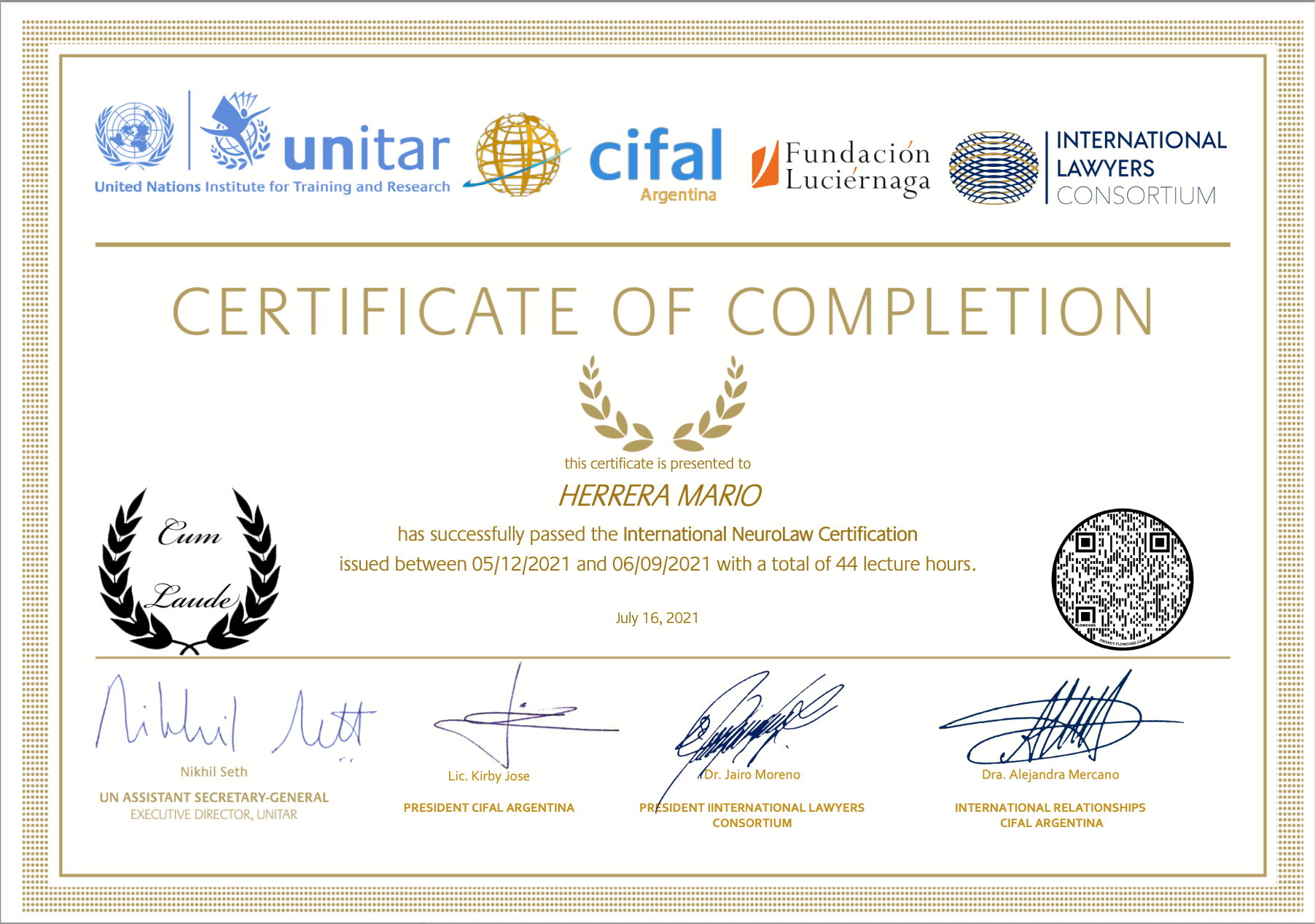 certification
