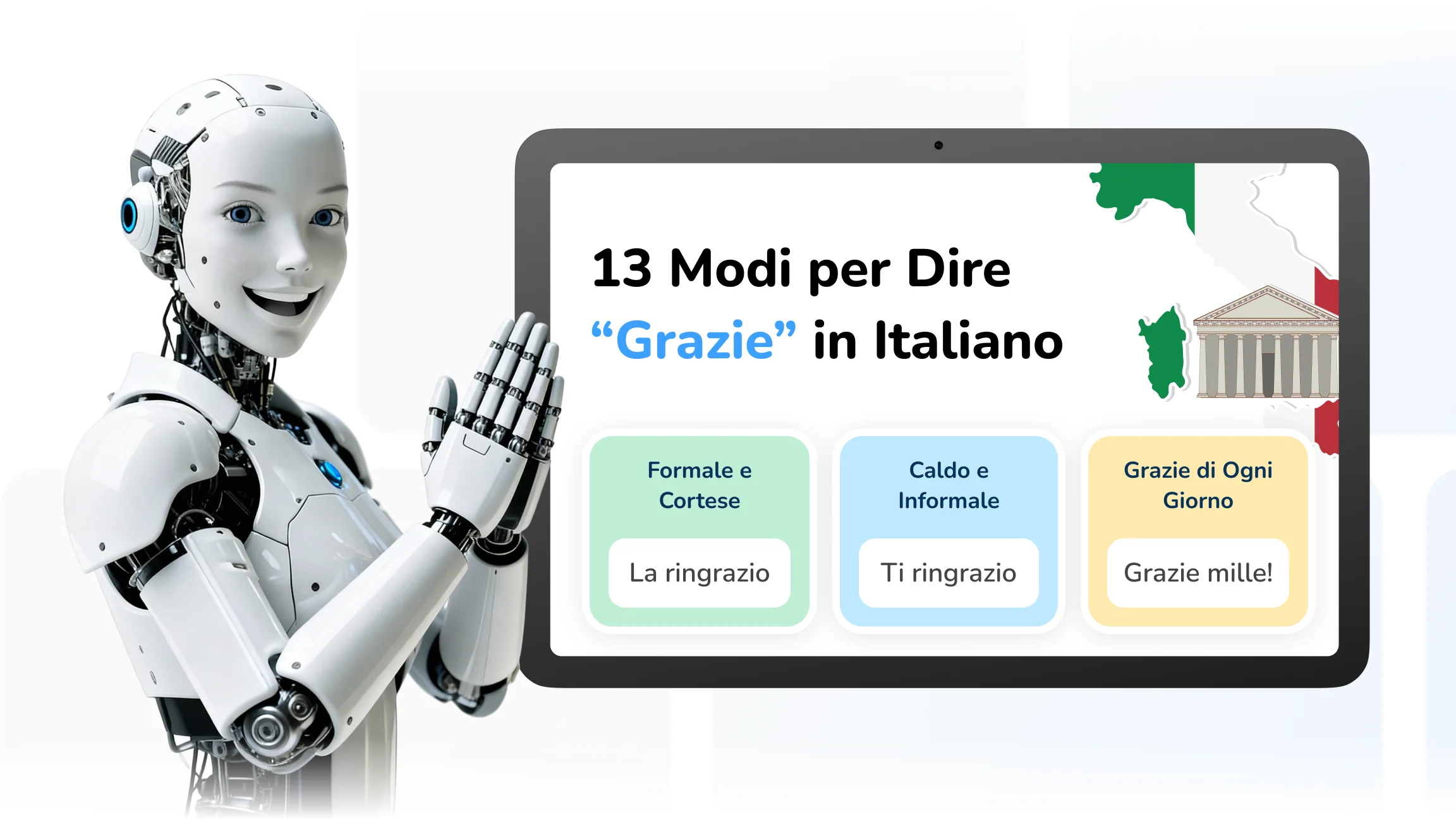 13 formas de decir gracias en italiano | Aprende con Learna