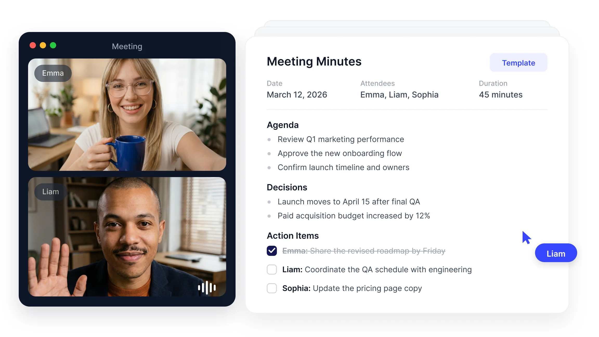 One on One Meeting Template and Questions | Smart Noter