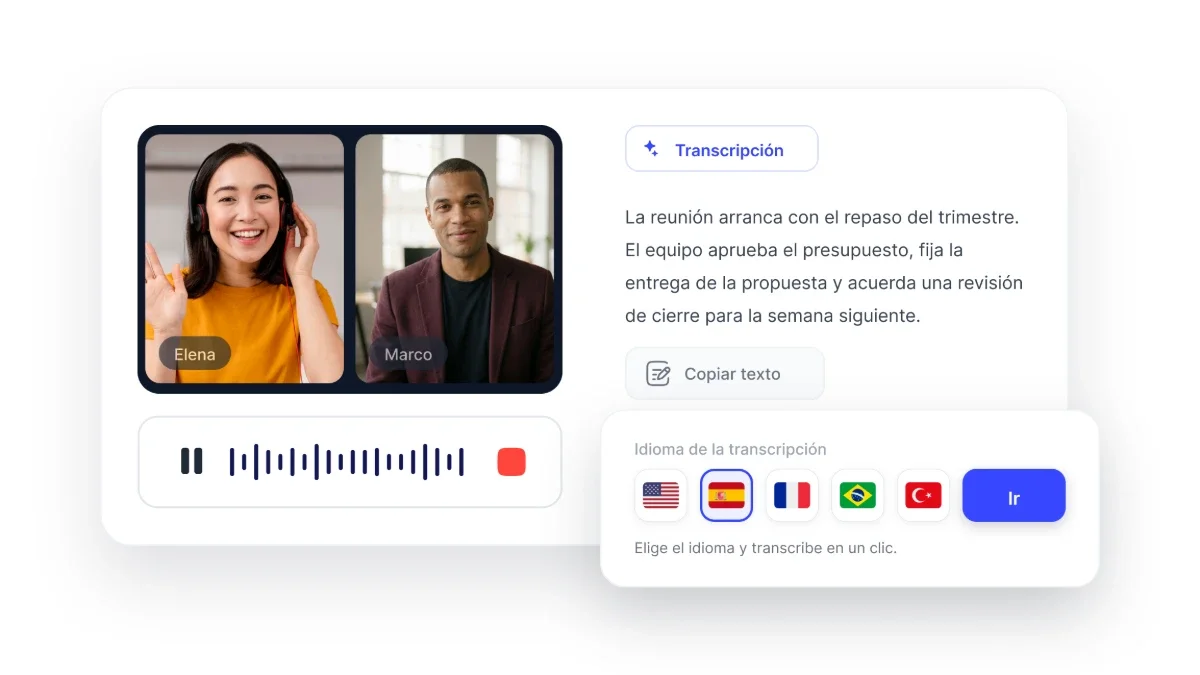 Cómo transcribir audio a texto paso a paso | Smart Noter