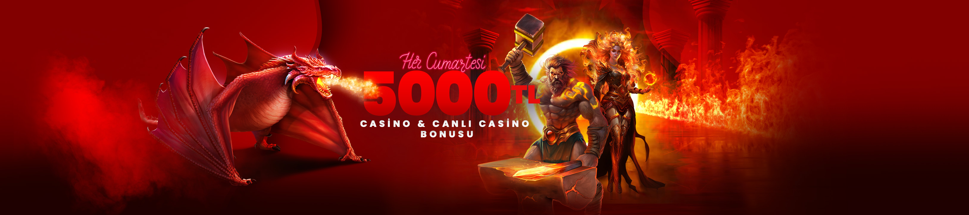 Cumartesi 5000 TL Casino Bonusu